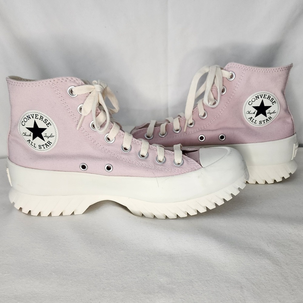 Converse Chuck Taylor All Star Lugged High Top Pink Canvas Women Shoes